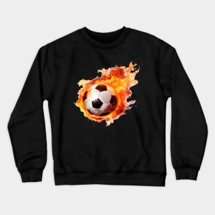 Flaming Soccer Ball Crewneck Sweatshirt